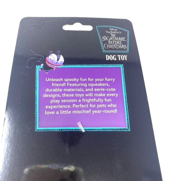 Disney Nightmare Before Christmas Jack Skellington Plush Squeaker Dog Toy Black - Picture 2 of 7